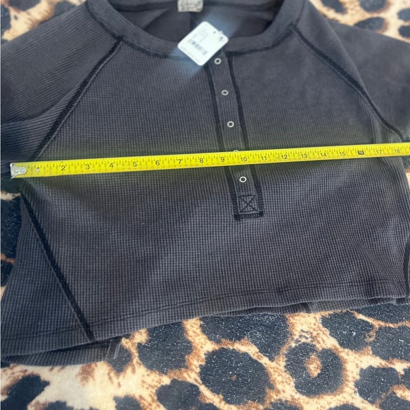 Free People Intimately Early Night Crop Top in washed black - Picture 11 of 11